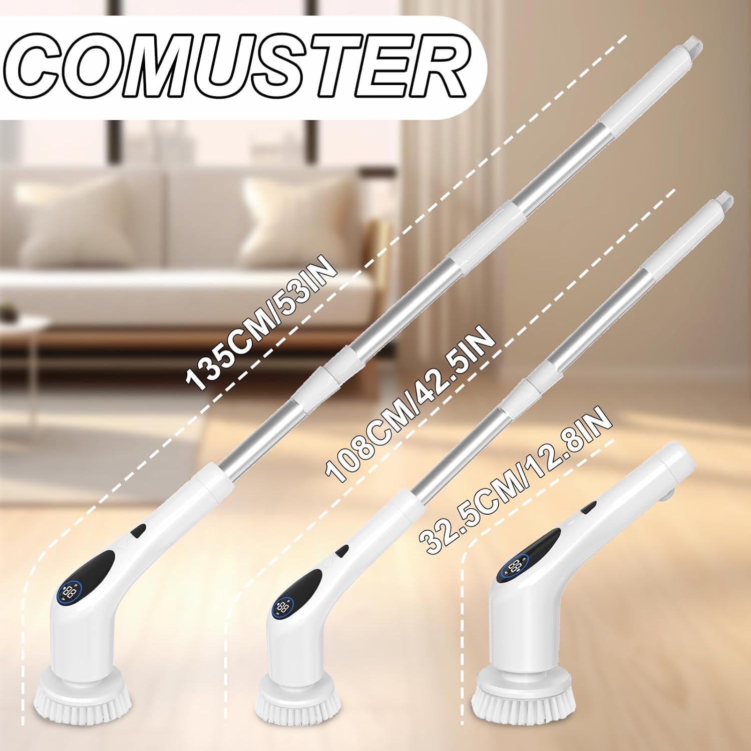 COMUSTER Electric Spin Scrubber with 9 Brush Heads 1