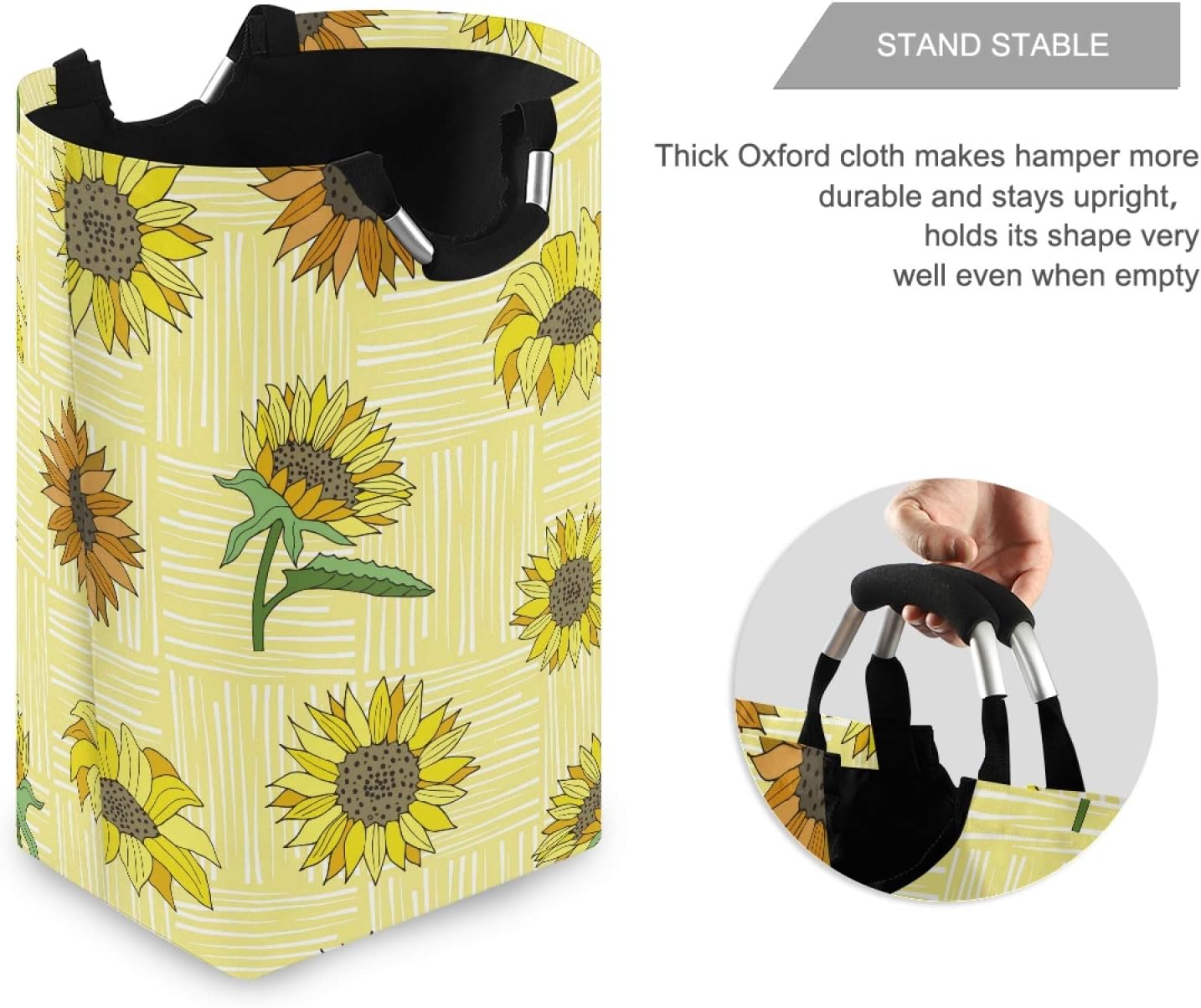 Susiyo Yellow Sunflowers Laundry Basket Foldable Hamper
