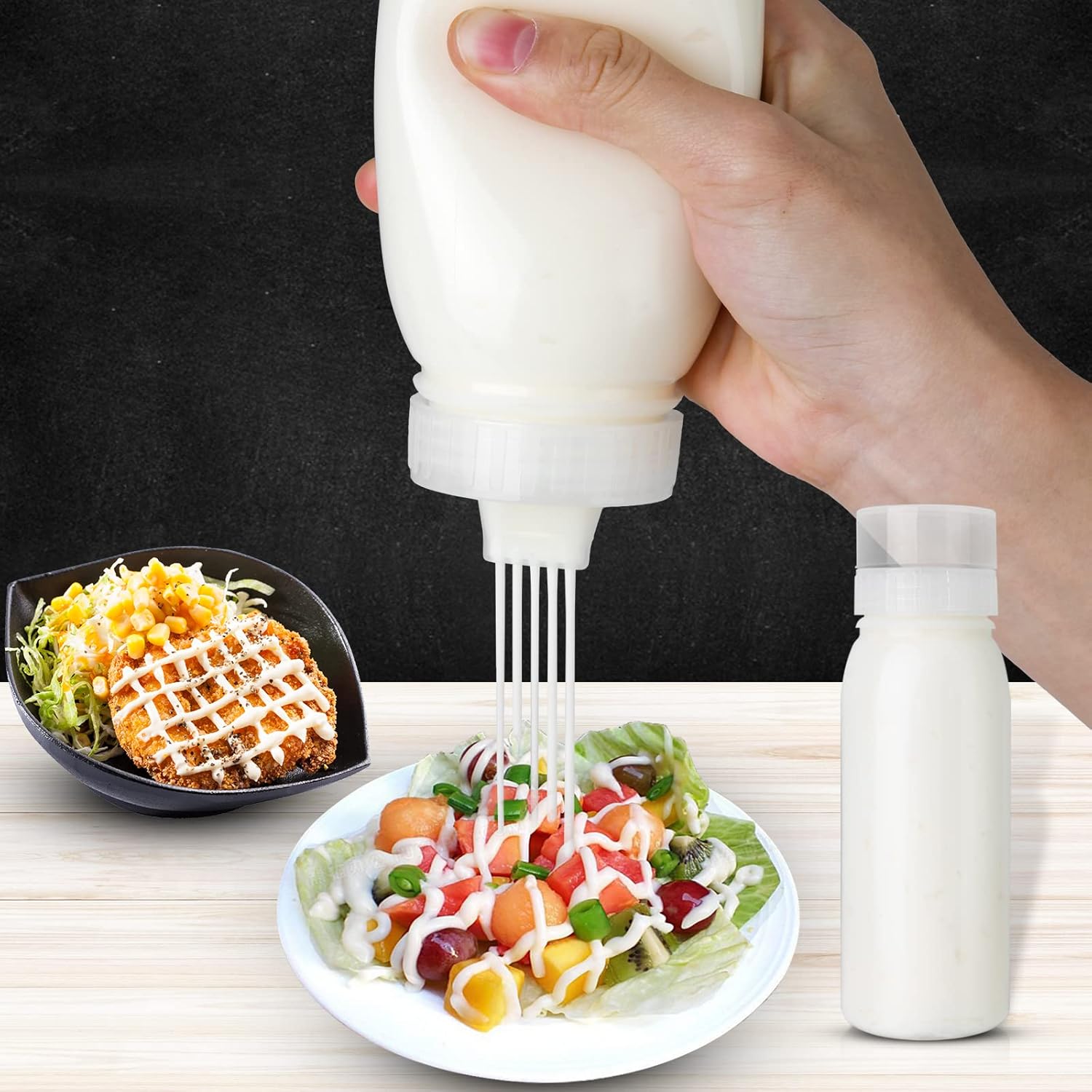 Zlxtxpor Condiment Squeeze Bottles 3-Pack 14oz