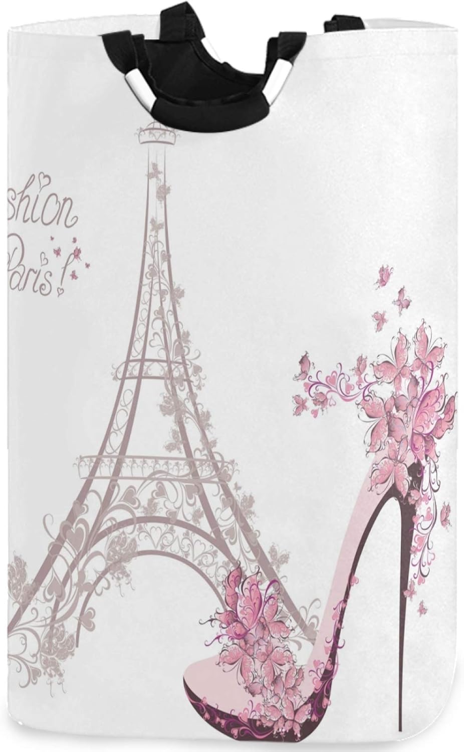 visesunny Large Capacity Laundry Hamper with Eiffel Tower Design 1