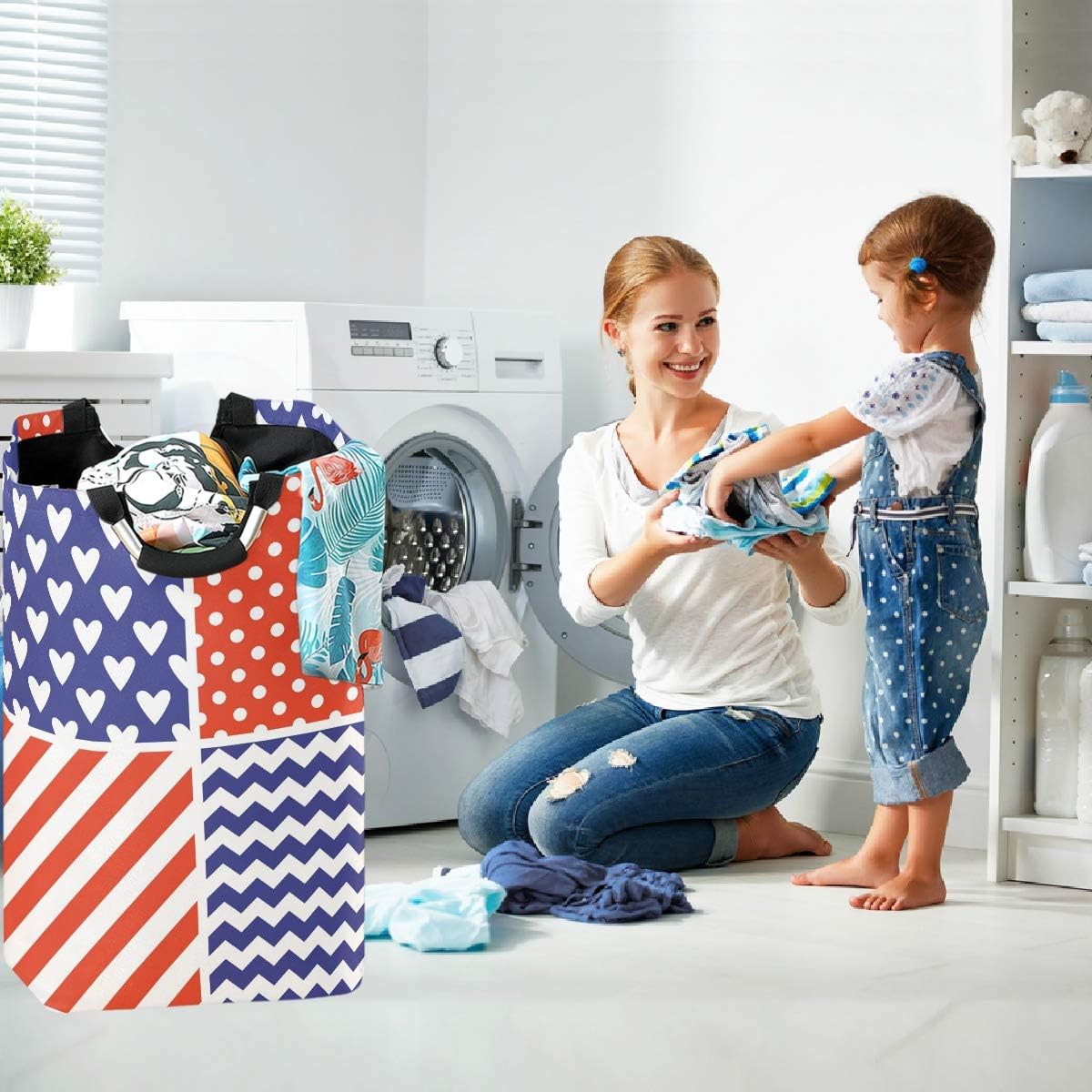 visesunny Foldable Laundry Hamper with Handle