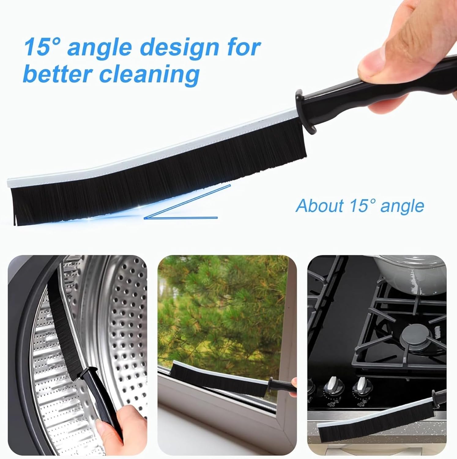TKPARK 6PCS Hard Bristle Crevice Cleaning Brush Set