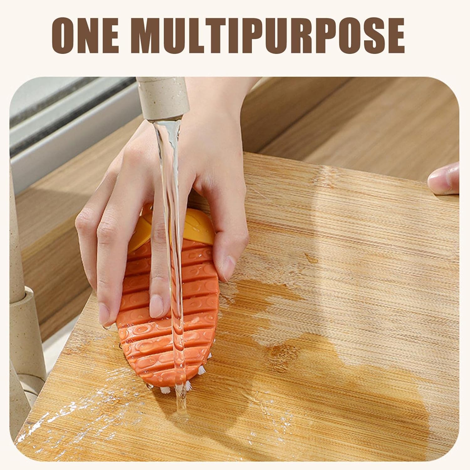 Flexible Fruit Veggie Scrubber Brush for Kitchen Cleaning