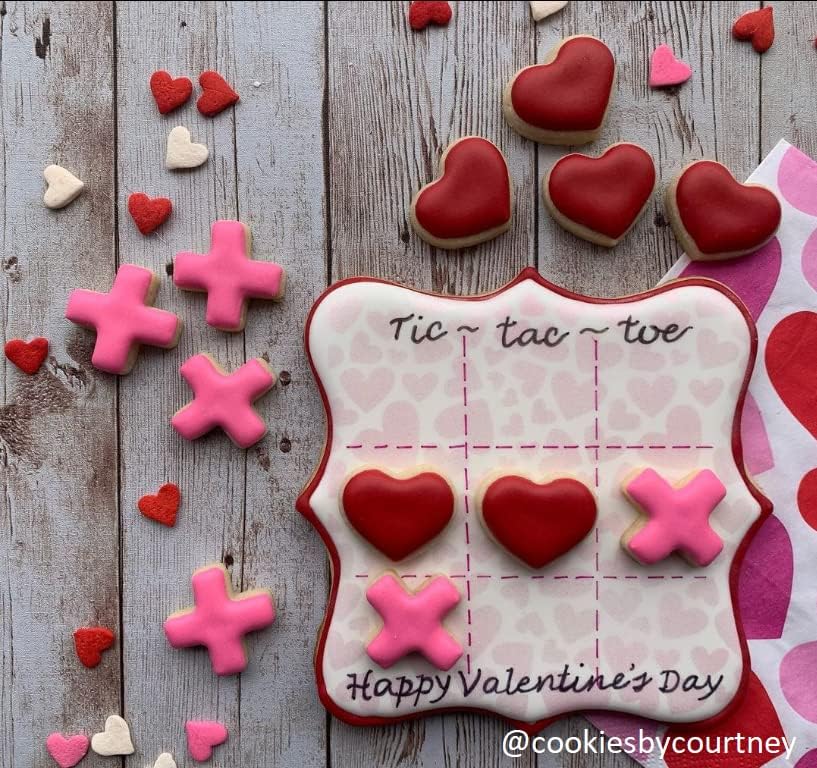 Heart Tic Tac Toe Game Cookie Cutter Set