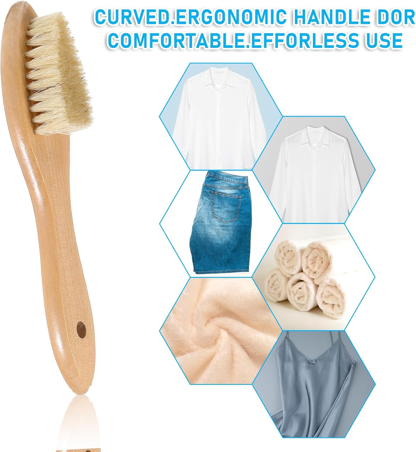 Ouligay Soft Bristle Laundry Stain Brush for Delicate Fabrics