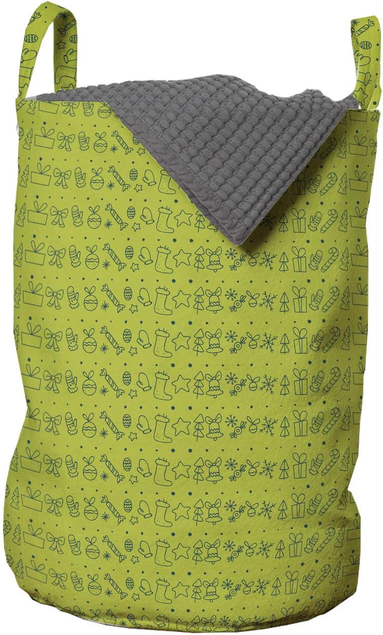 Ambesonne Xmas Laundry Bag with Handles