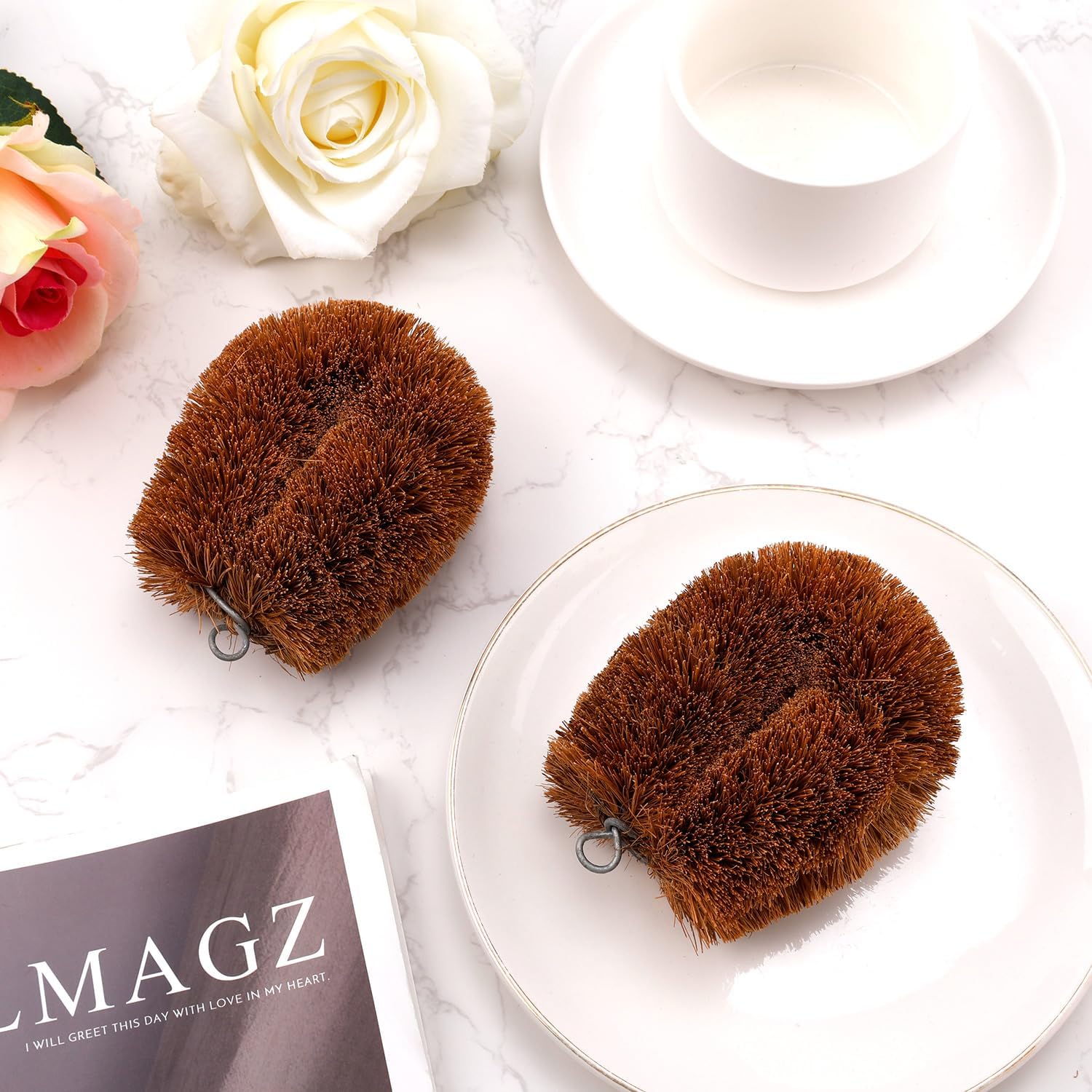 PEUTIER 2pcs Vegetable Scrubber for Food Cleaning
