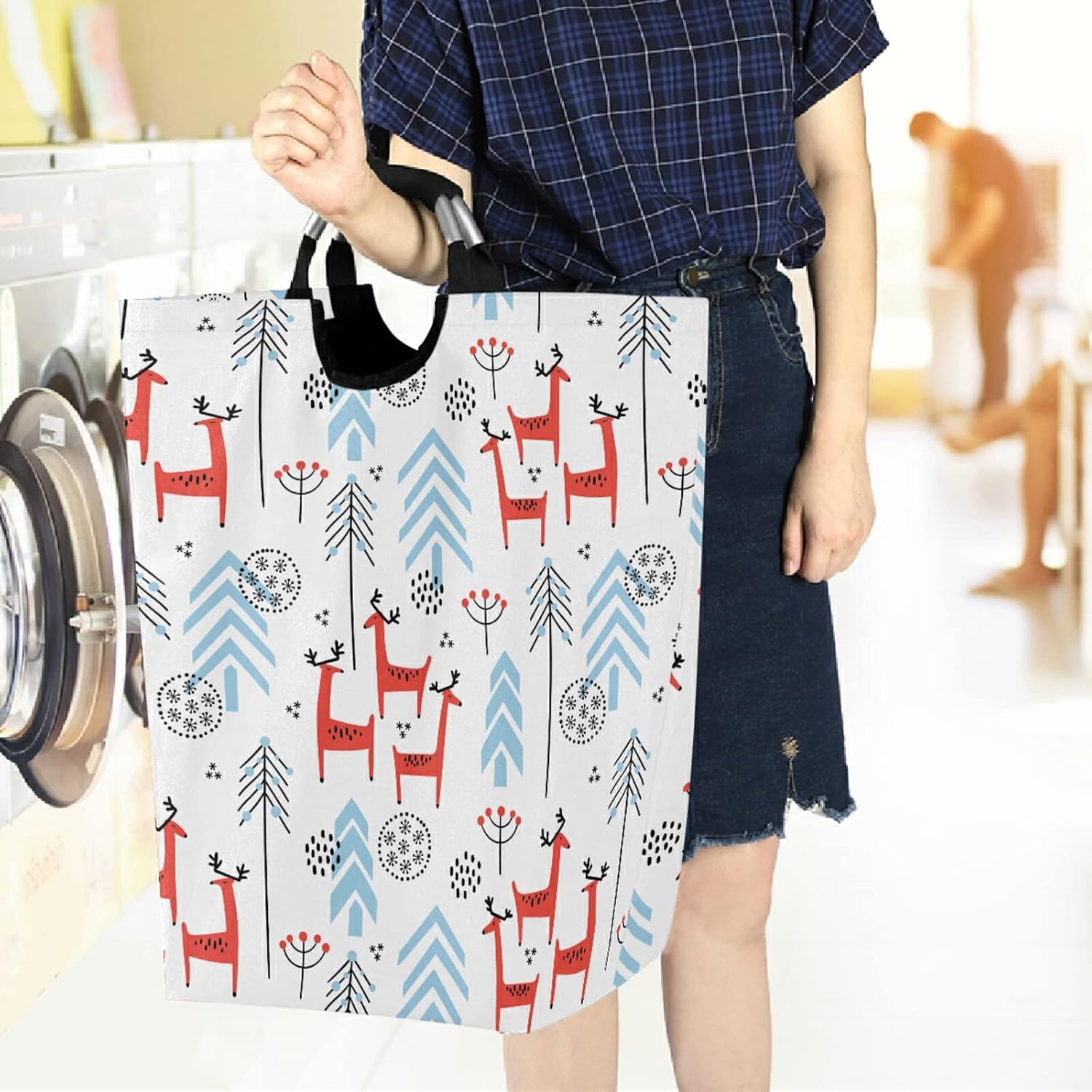 visesunny Foldable Laundry Hamper with Waterproof Liner