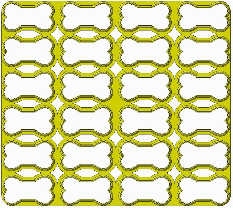 Cookie Cutz Dog Bone Multicutter 15 x 24 Bones 1