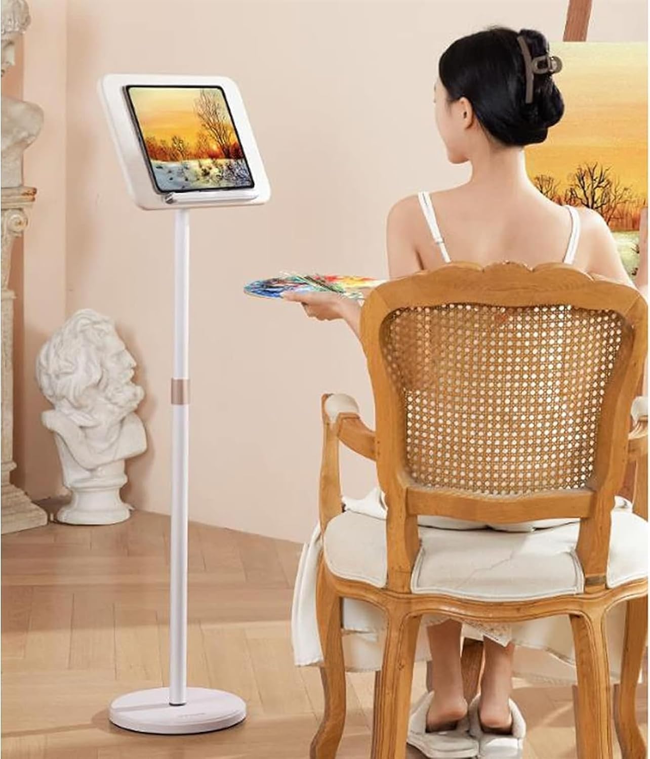 Adjustable Floor Stand Book Holder with 360 Rotating Base 1