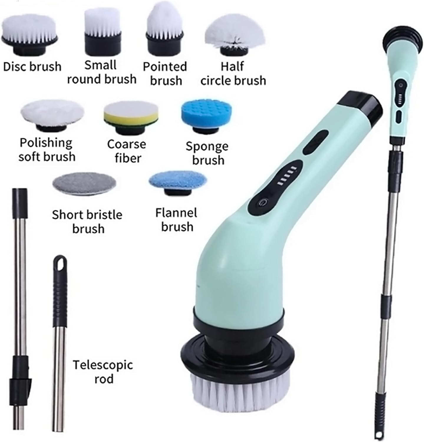 KIRIKIT Electric Spin Scrubber 9 in 1 Cordless