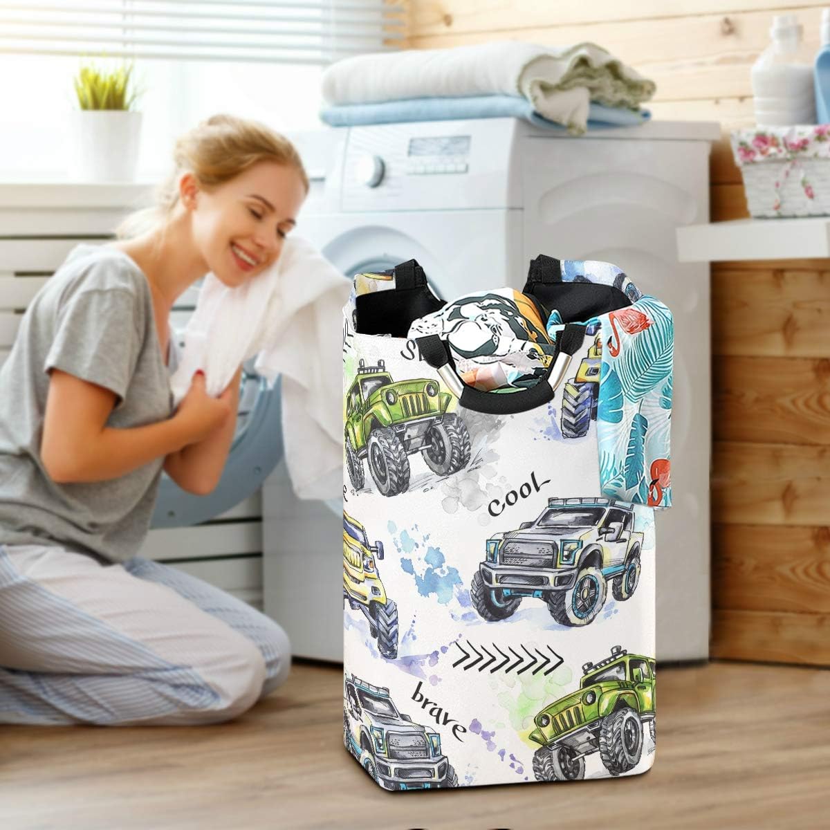 MOYYO Foldable Laundry Basket with Handles 1