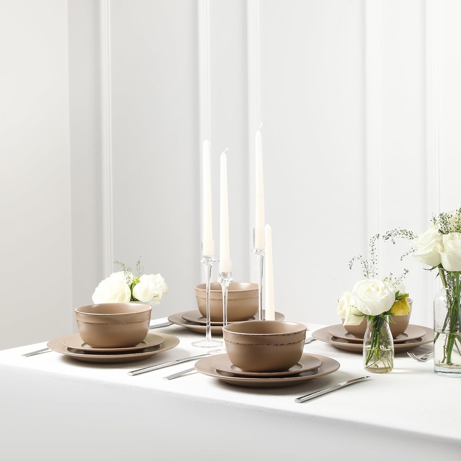 Earth Clay Hazel 12-Piece Stoneware Dinnerware Set 1