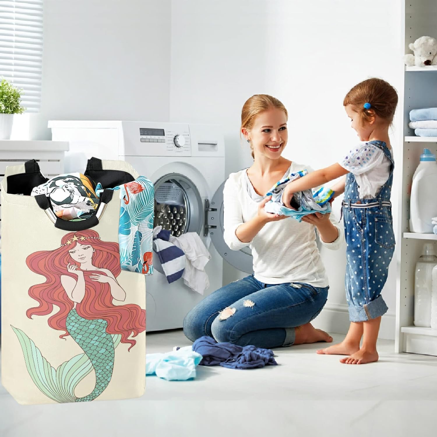 visesunny Large Capacity Laundry Hamper with Waterproof Oxford Fabric