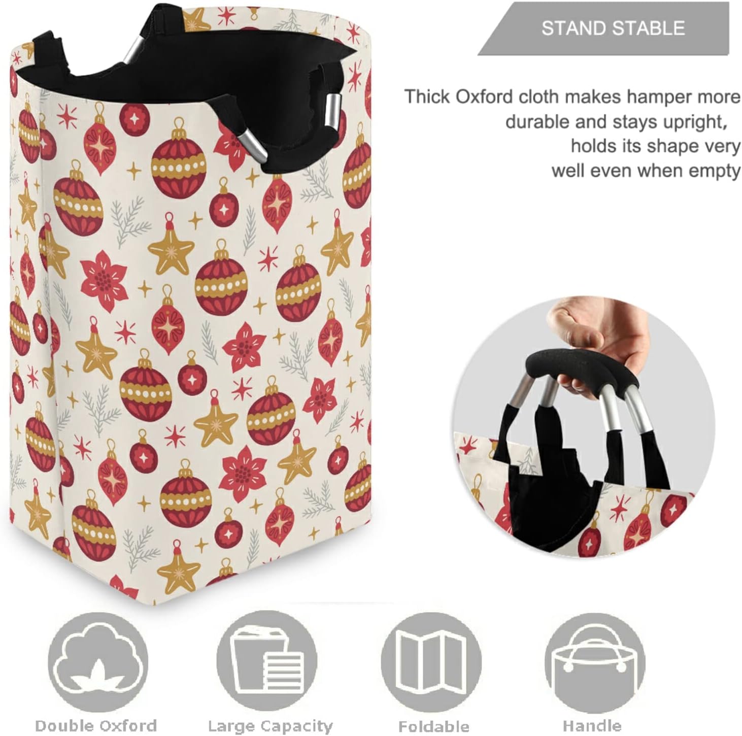 visesunny Foldable Laundry Hamper with Waterproof Oxford Fabric