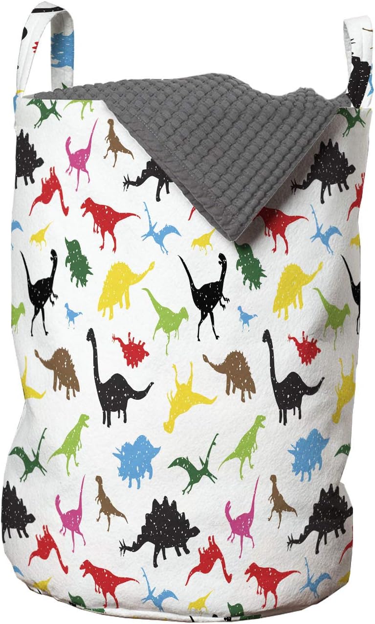 Ambesonne Dinosaur Laundry Bag - 13x19 Multicolor