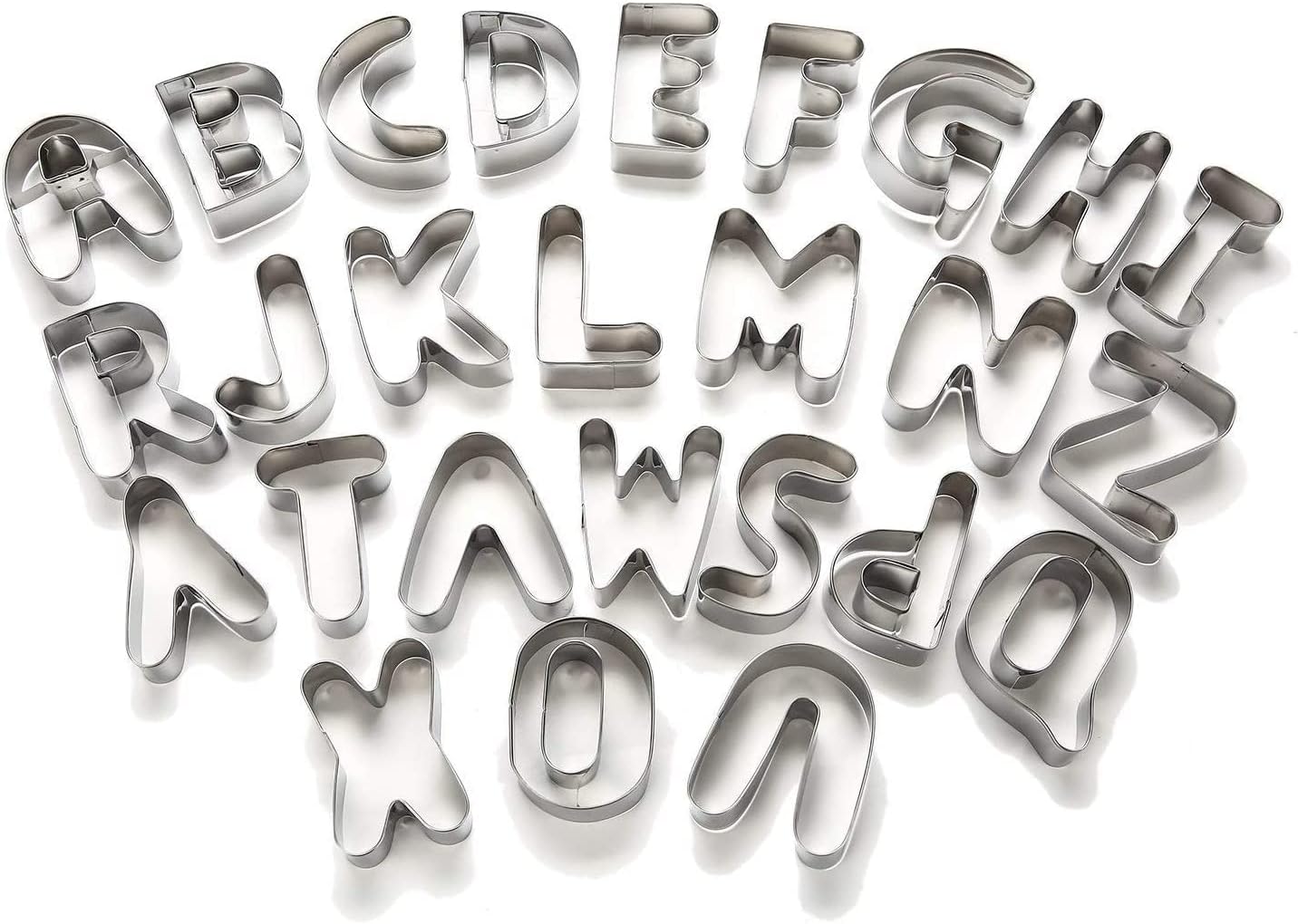 FUBARBAR 35pcs Alphabet Number Cookie Cutters Set