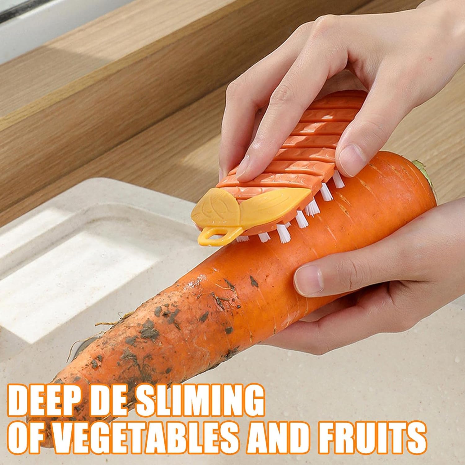 Flexible Fruit Veggie Scrubber Brush for Kitchen Cleaning