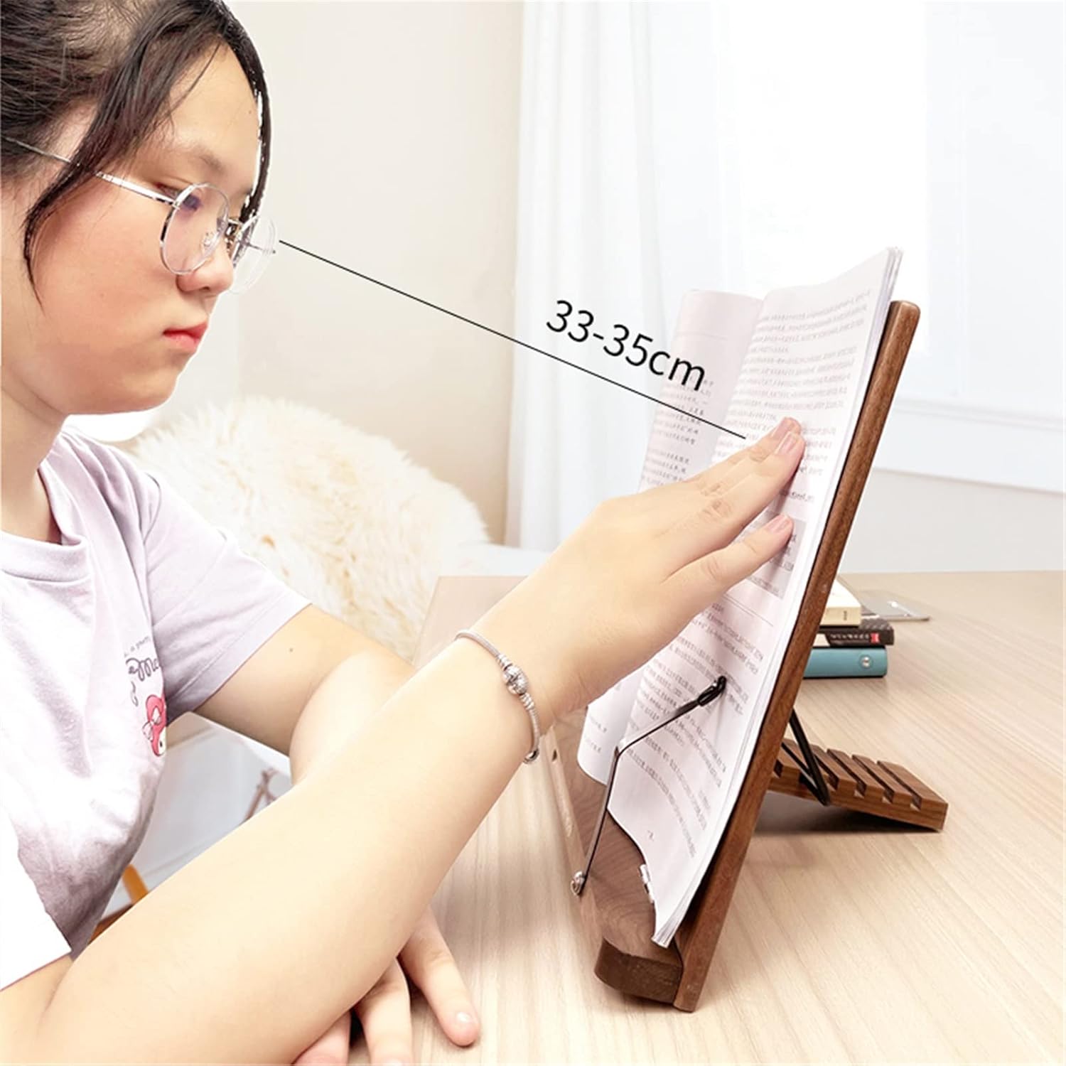 Foldable Book Stand for Cookbook Tablet and Sheet Music