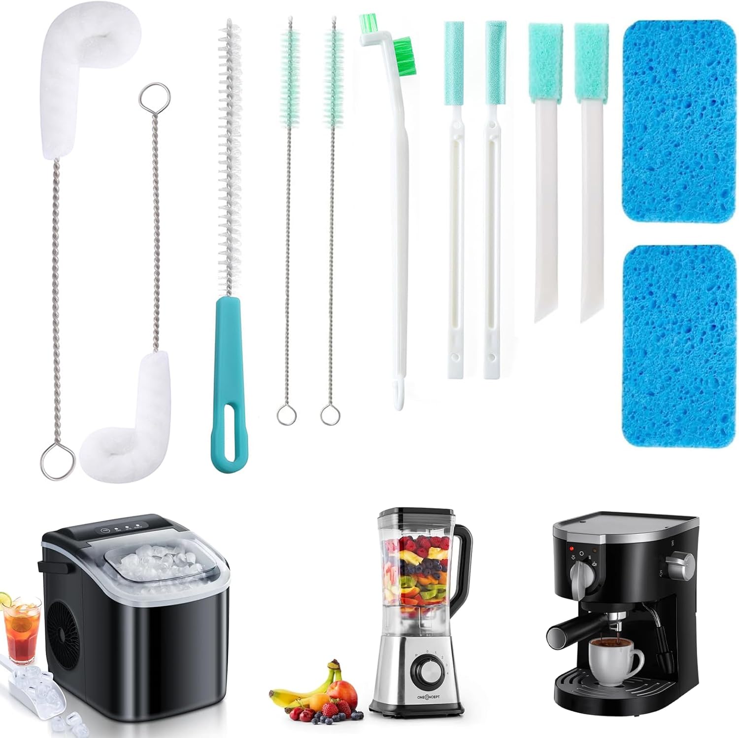 Orizizhic 12Pcs Ice Maker Cleaning Brush Set