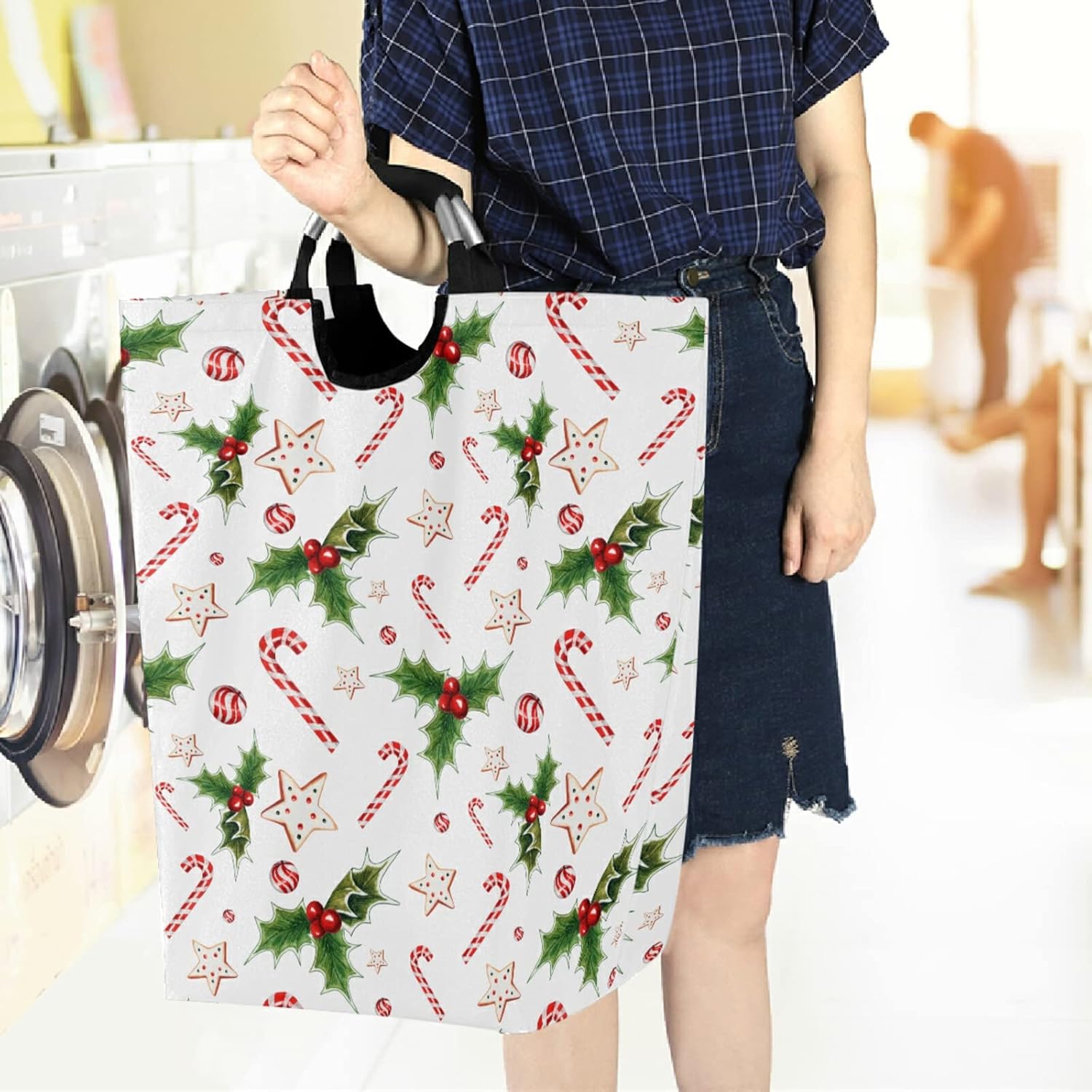 visesunny Foldable Laundry Hamper Basket with Waterproof Oxford Fabric