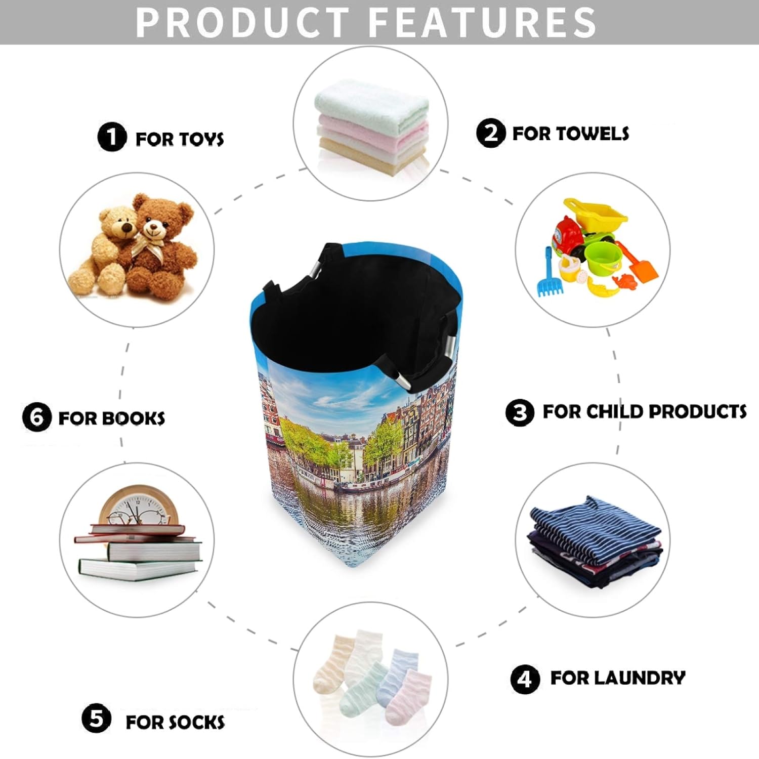 visesunny Large Laundry Hamper with Double Layer 600D Oxford Fabric