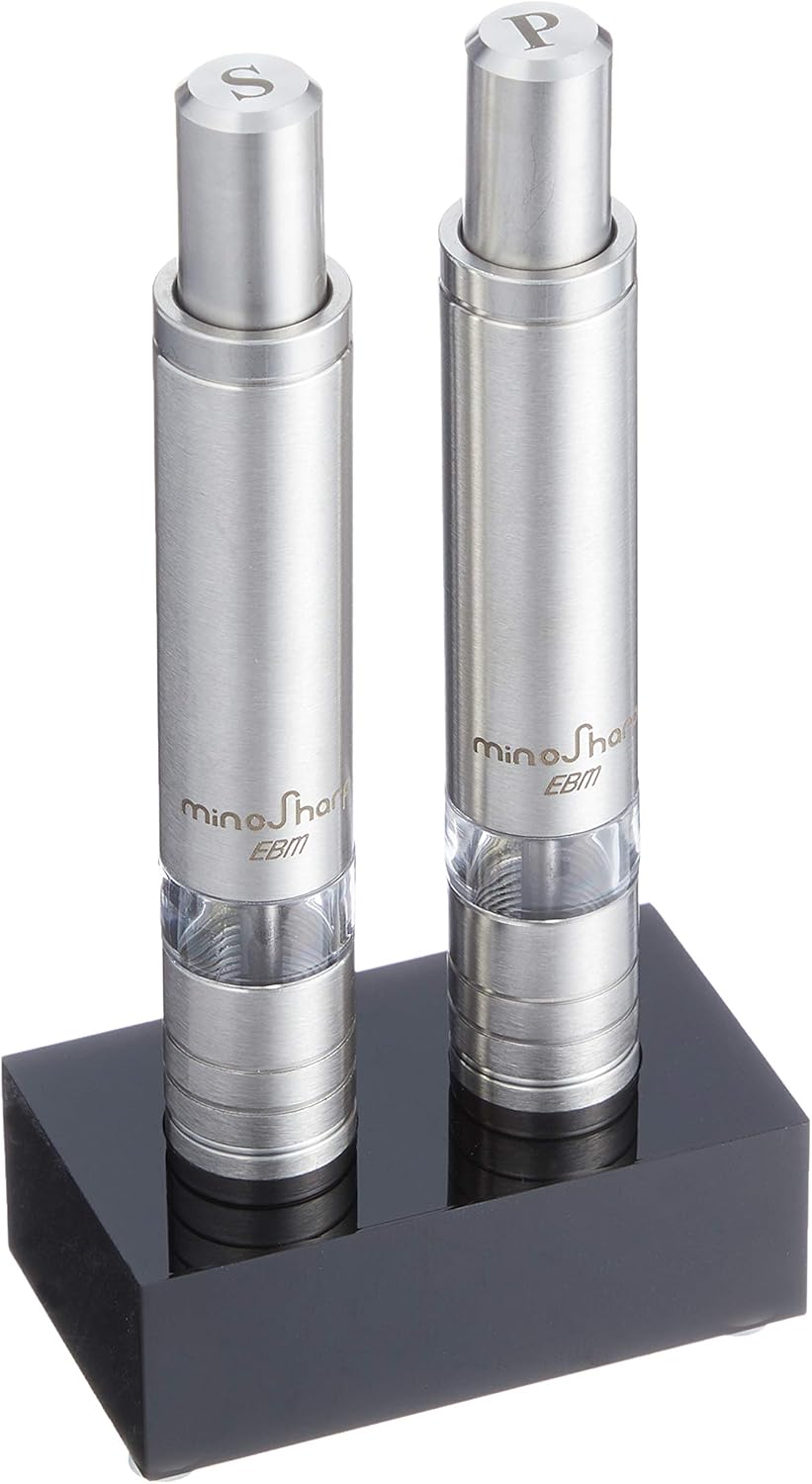 EBM SP135W One-Hand Salt and Pepper Mill Set Silver