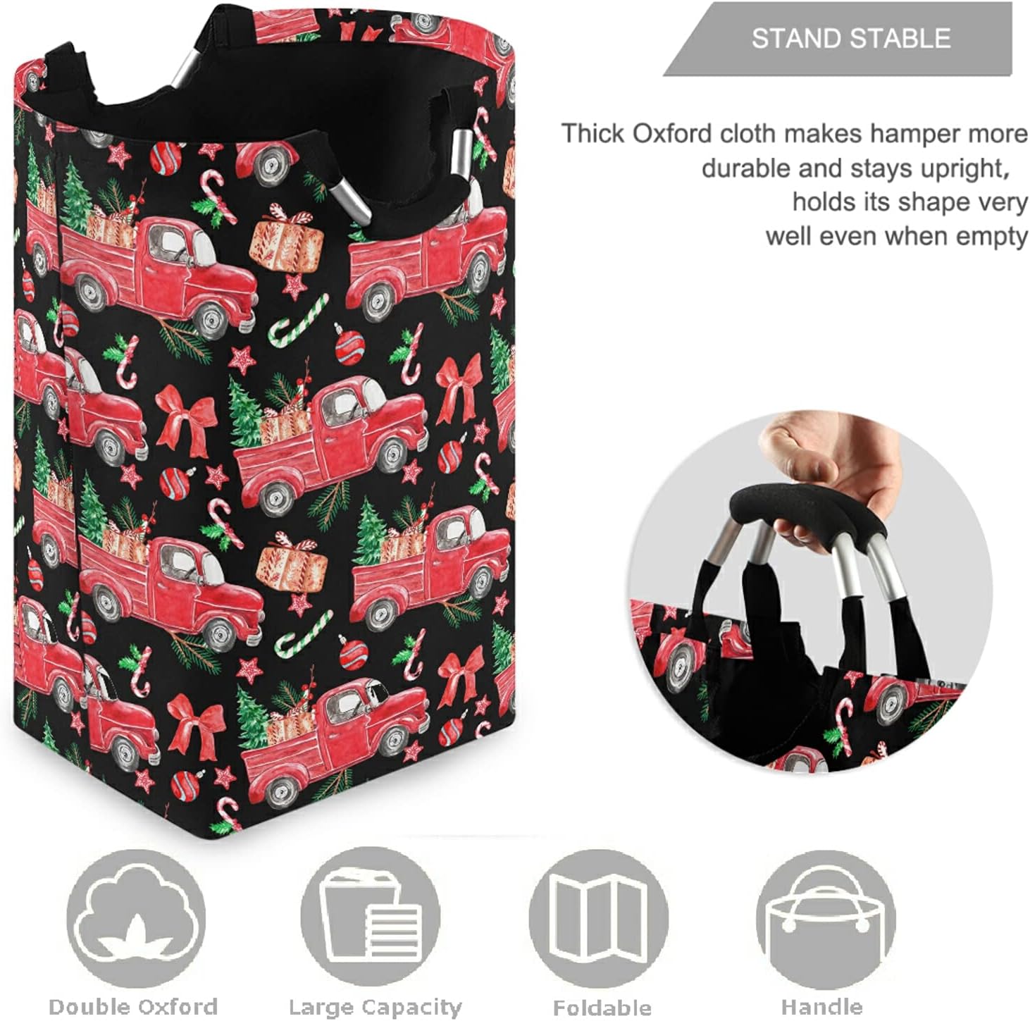 visesunny Foldable Laundry Basket with Waterproof Fabric