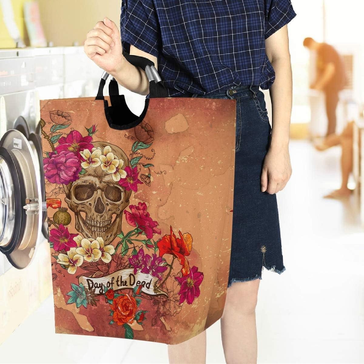 visesunny Foldable Laundry Hamper with Handle 1