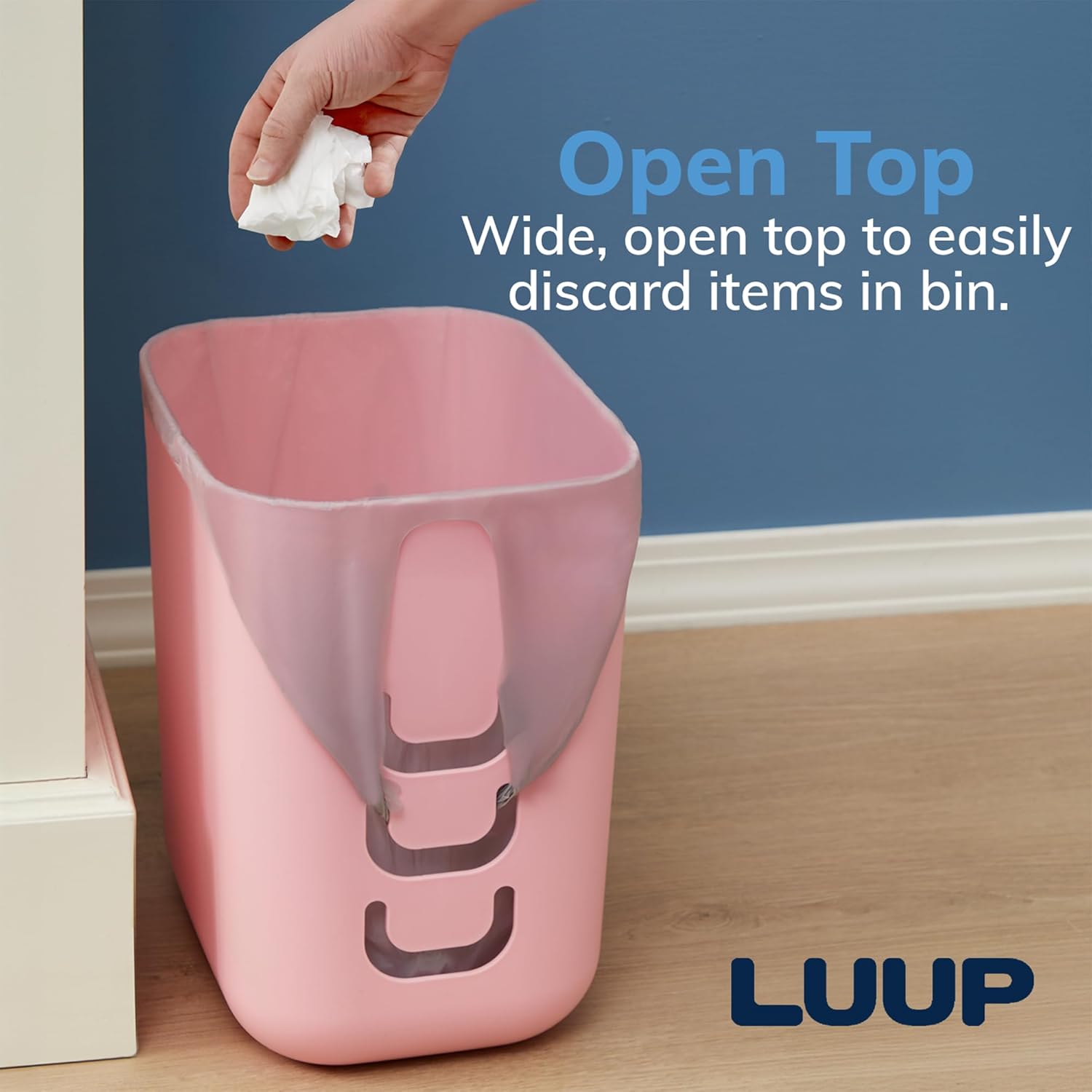 STORi Luup Wastebasket 25 Gallon Pink Made in USA 1