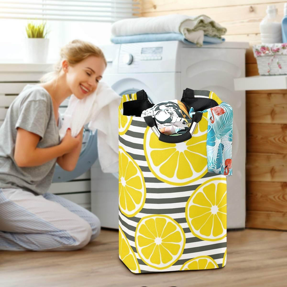 MOYYO Foldable Laundry Basket with Handles