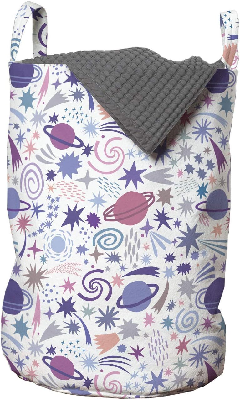 Ambesonne Outer Space Laundry Basket with Handles 13 x 19