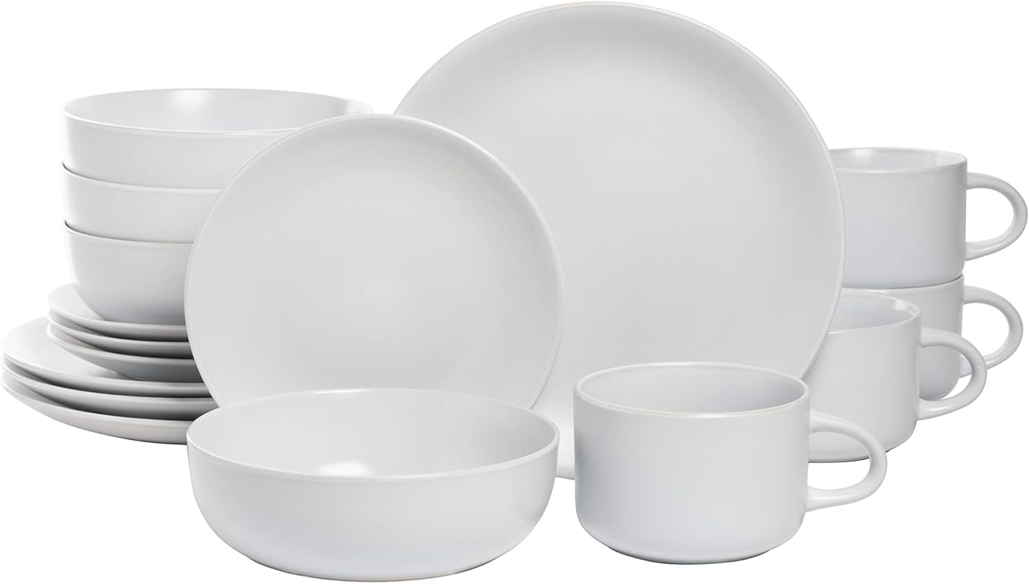 10 Strawberry Street Wazee Matte Coupe Dinnerware Set of 16 1
