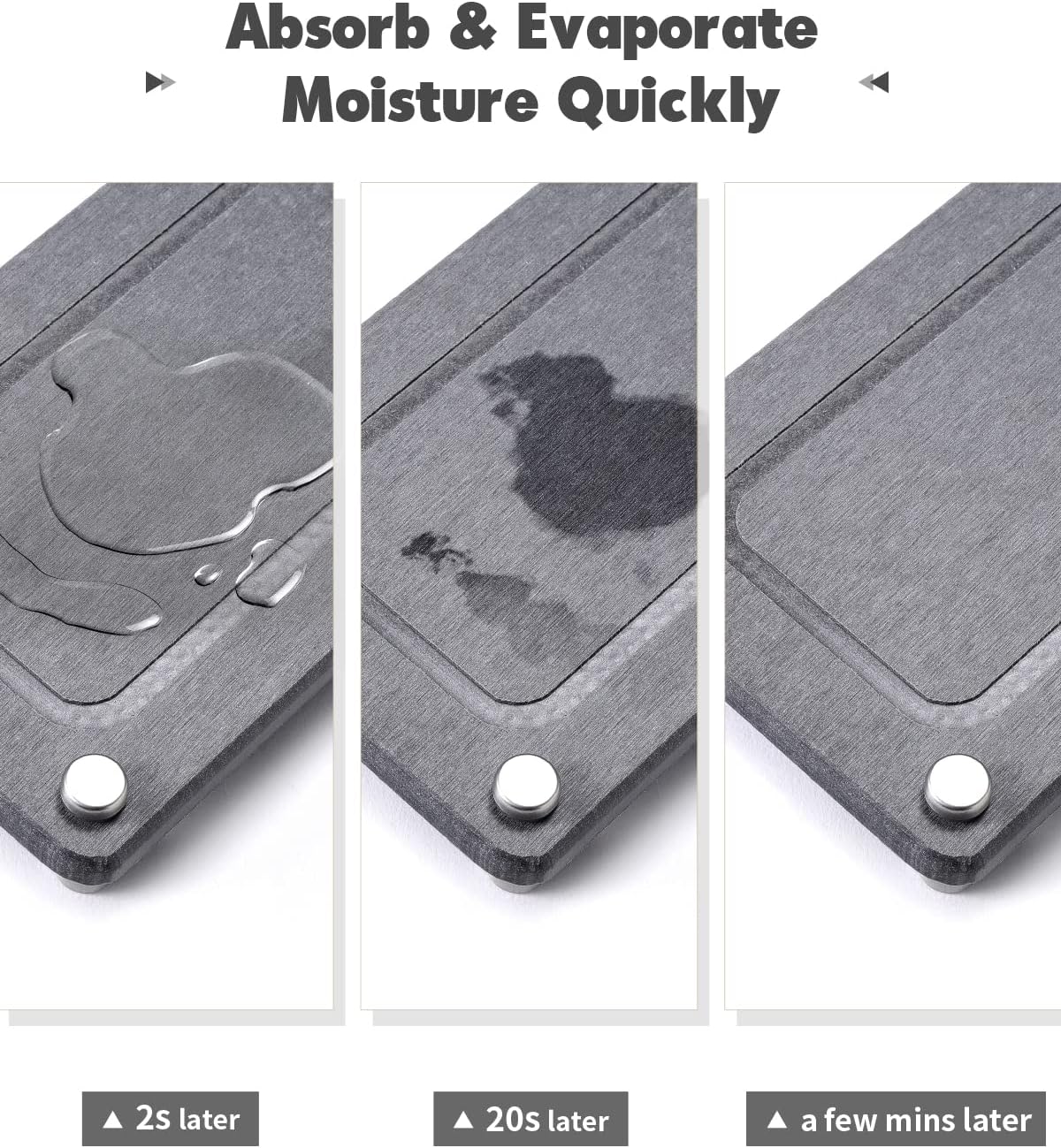Johamoo Quick Dry Stone Sink Tray - Grey