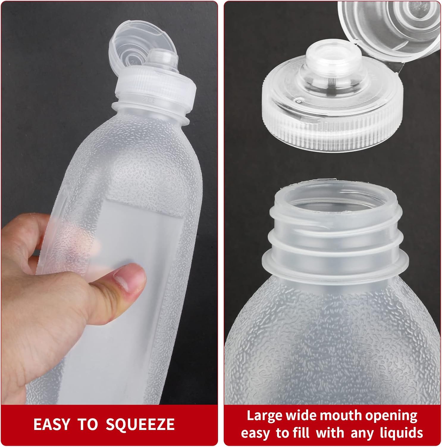 Condiment Squeeze Bottles 4-Pack 17 oz 500ml