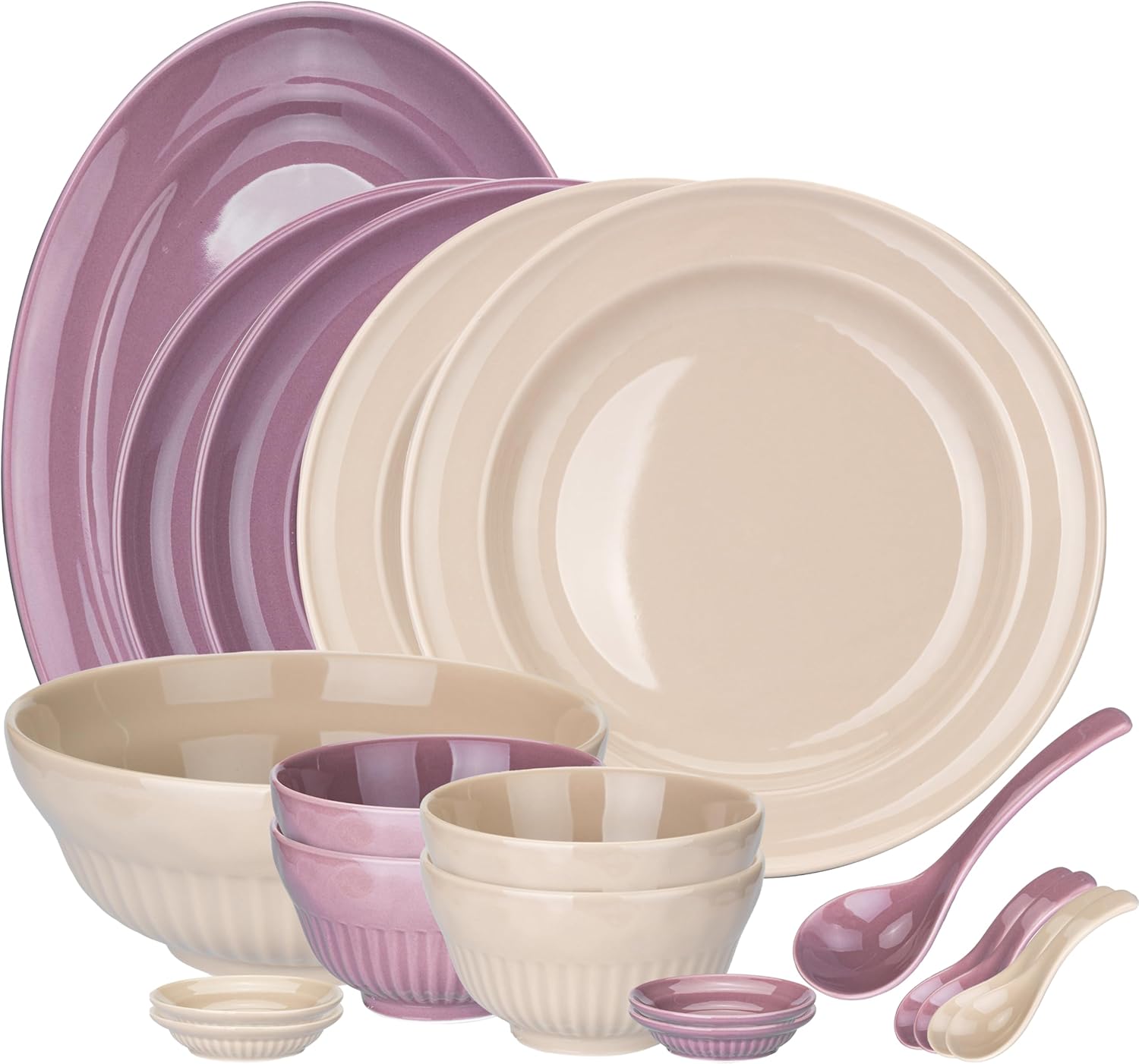MDZF SWEET HOME Cream Style Dinnerware Set 24 Pcs