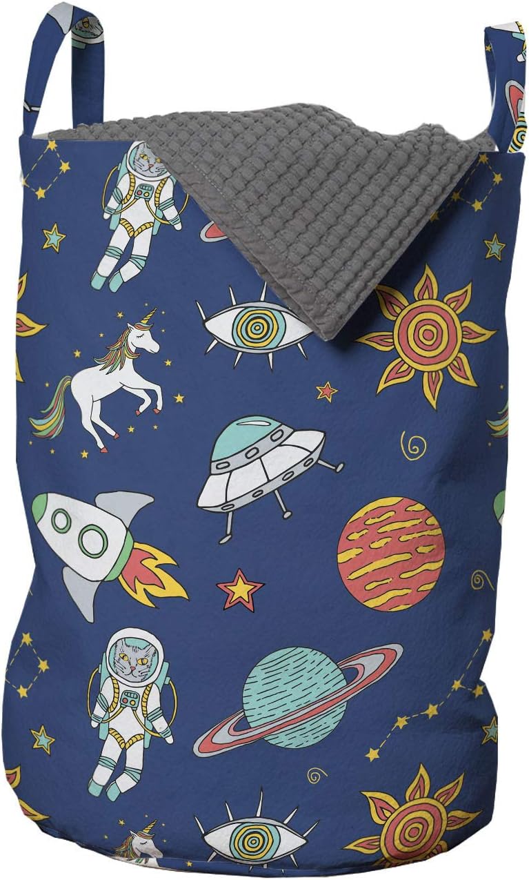Ambesonne Outer Space Laundry Bag with Unicorn Print