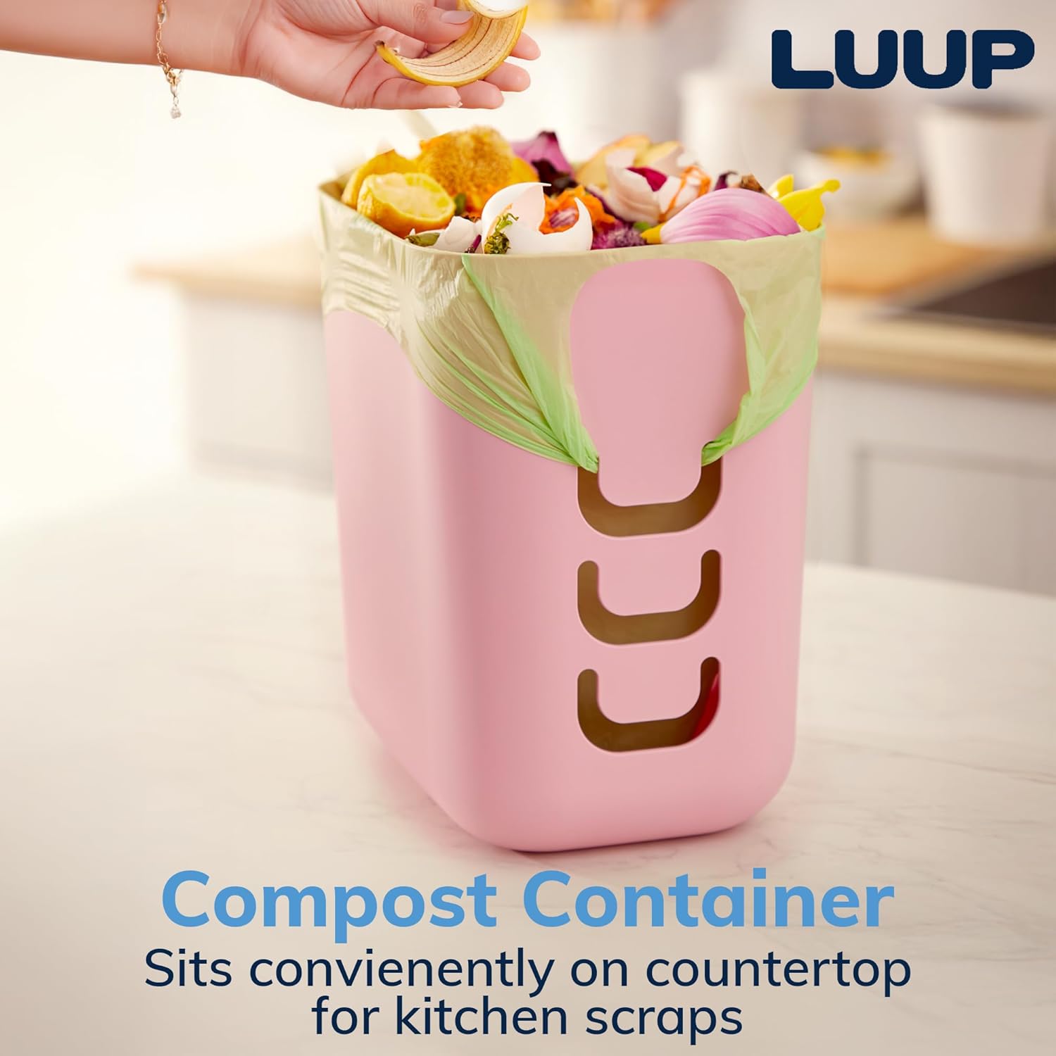 STORi Luup Wastebasket 25 Gallon Pink Made in USA 1