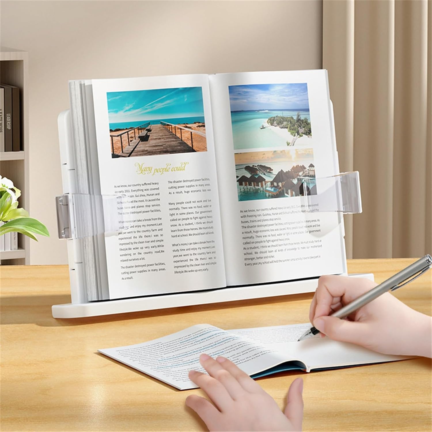 Adjustable Floor Stand Book Holder for Kitchen and Office