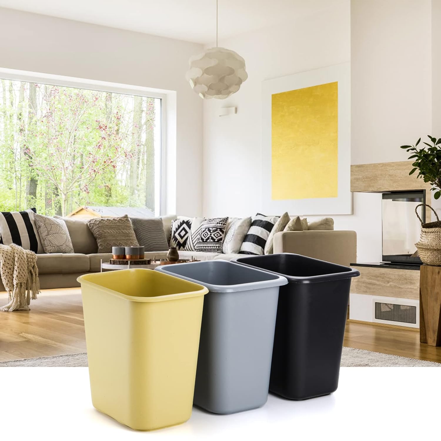 Yarlung 3 Pack Small Trash Cans 8L Garbage Bins