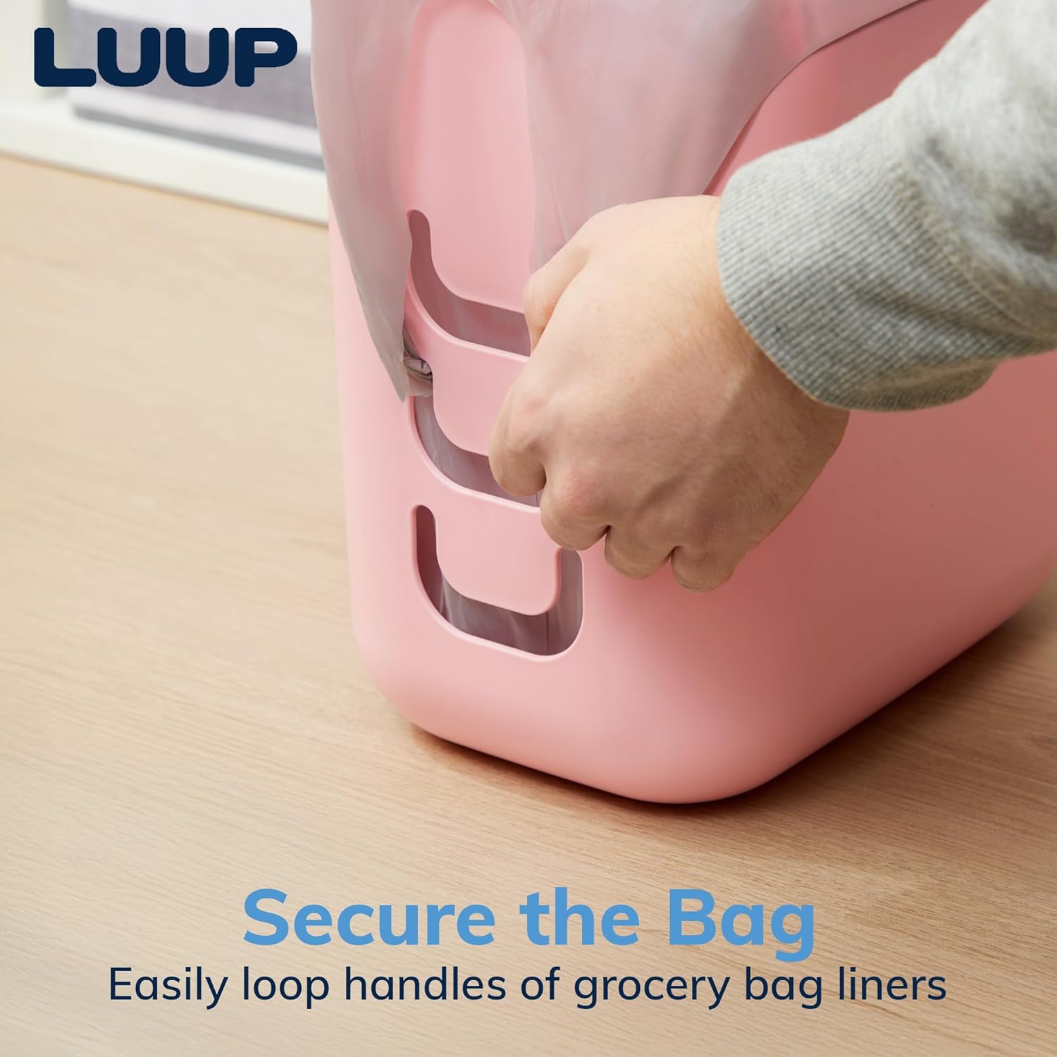 STORi Luup Wastebasket 25 Gallon Pink Made in USA 1