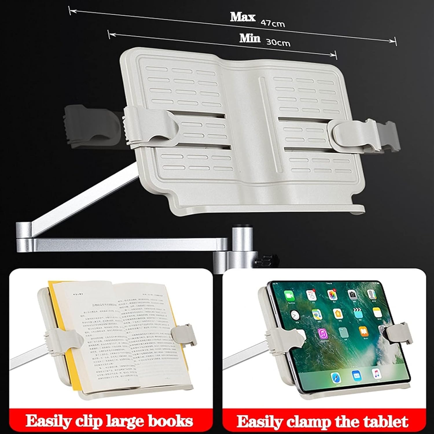 Adjustable Tablet Floor Stand with Wheels