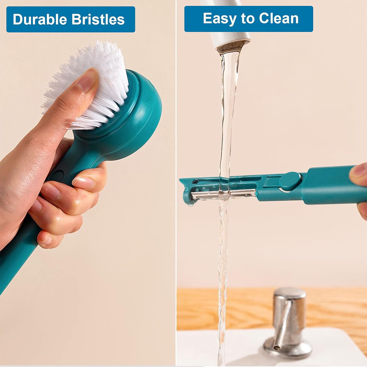 Ganganmax Vegetable Cleaner Brush with Peeler 2-in-1 Green