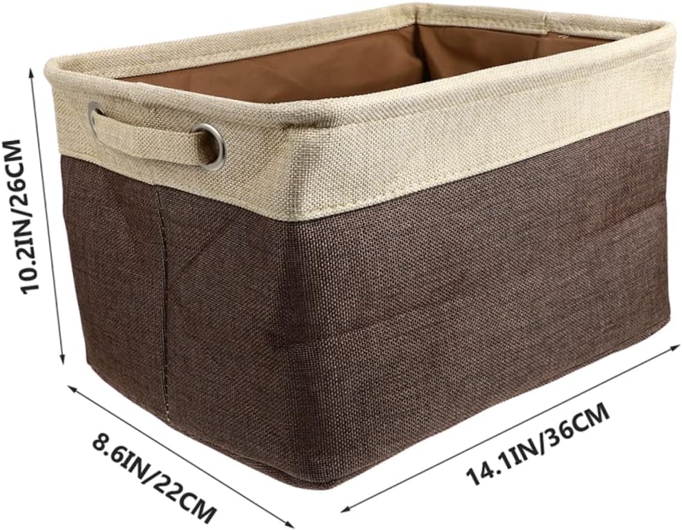 Folding Wicker Storage Basket with Lid for Home Organization 1