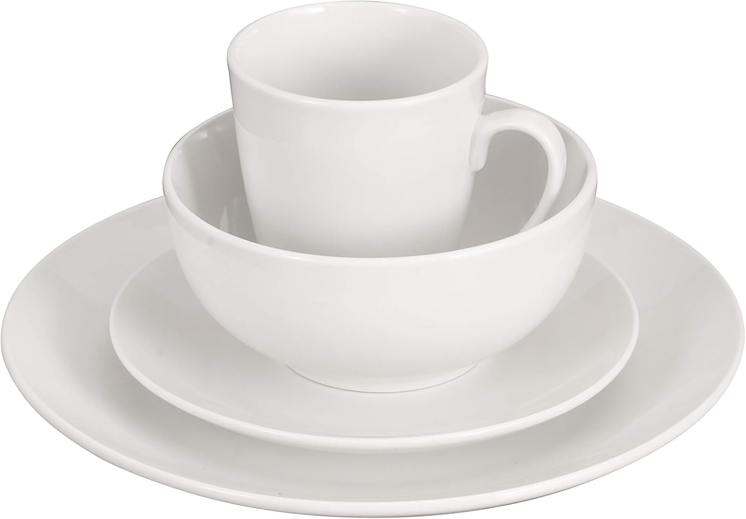 Gibson Home Zen Buffet Dinnerware Set 16pcs White Coupe