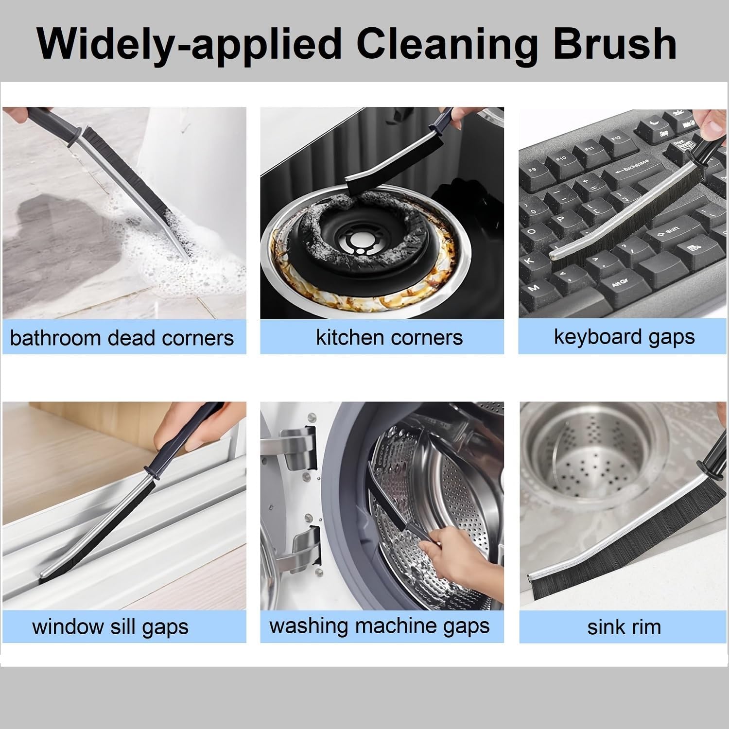 5 Pcs Hard Bristle Crevice Cleaning Brush Tool