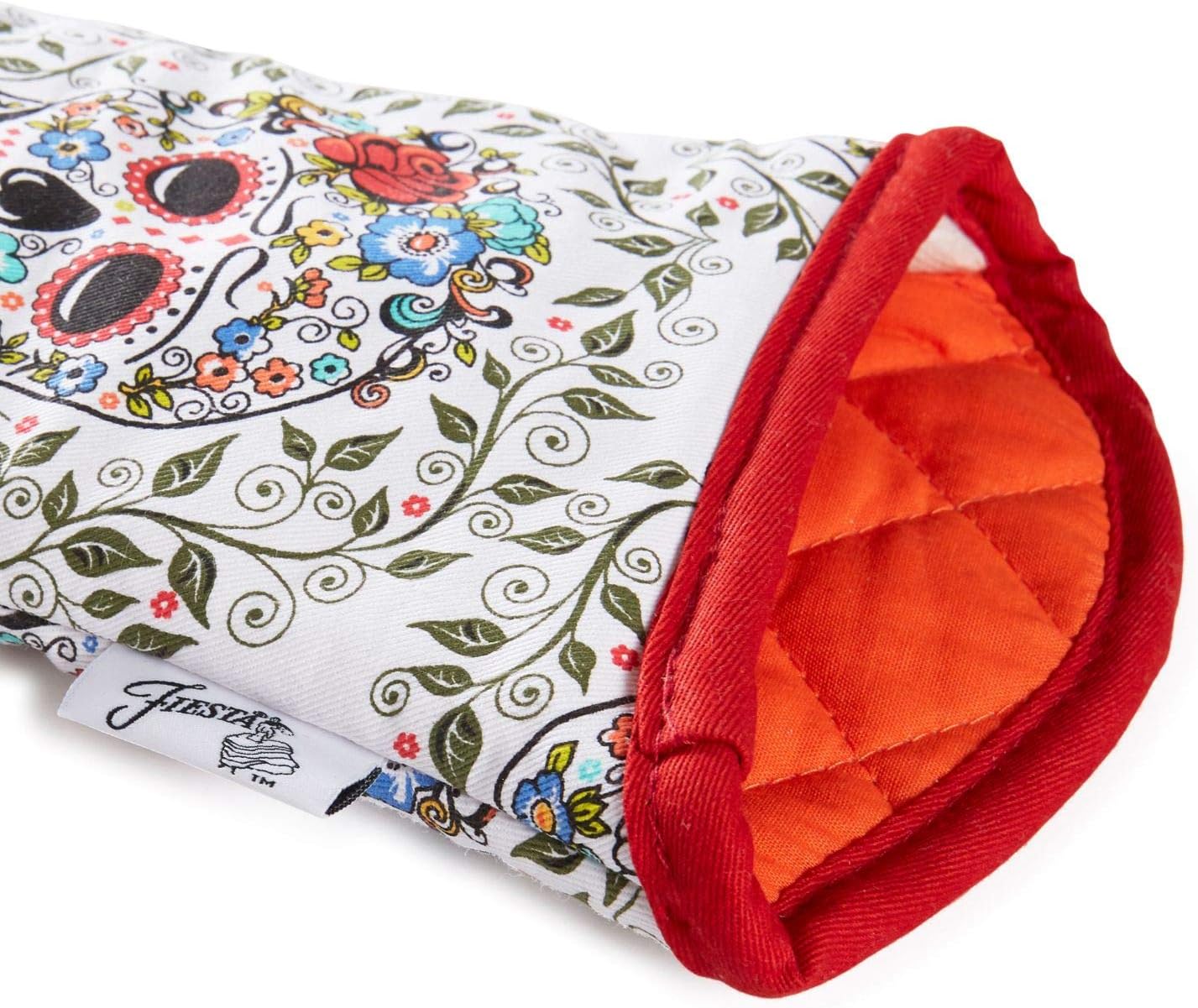 Fiesta Skull Vine Oven Mitts 2 Piece Set
