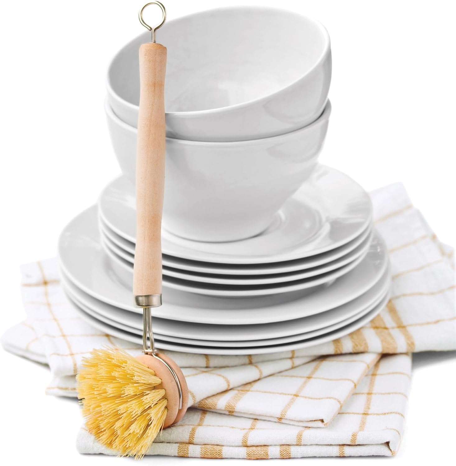 HIC Kitchen Natural Bristle Scrub Brush
