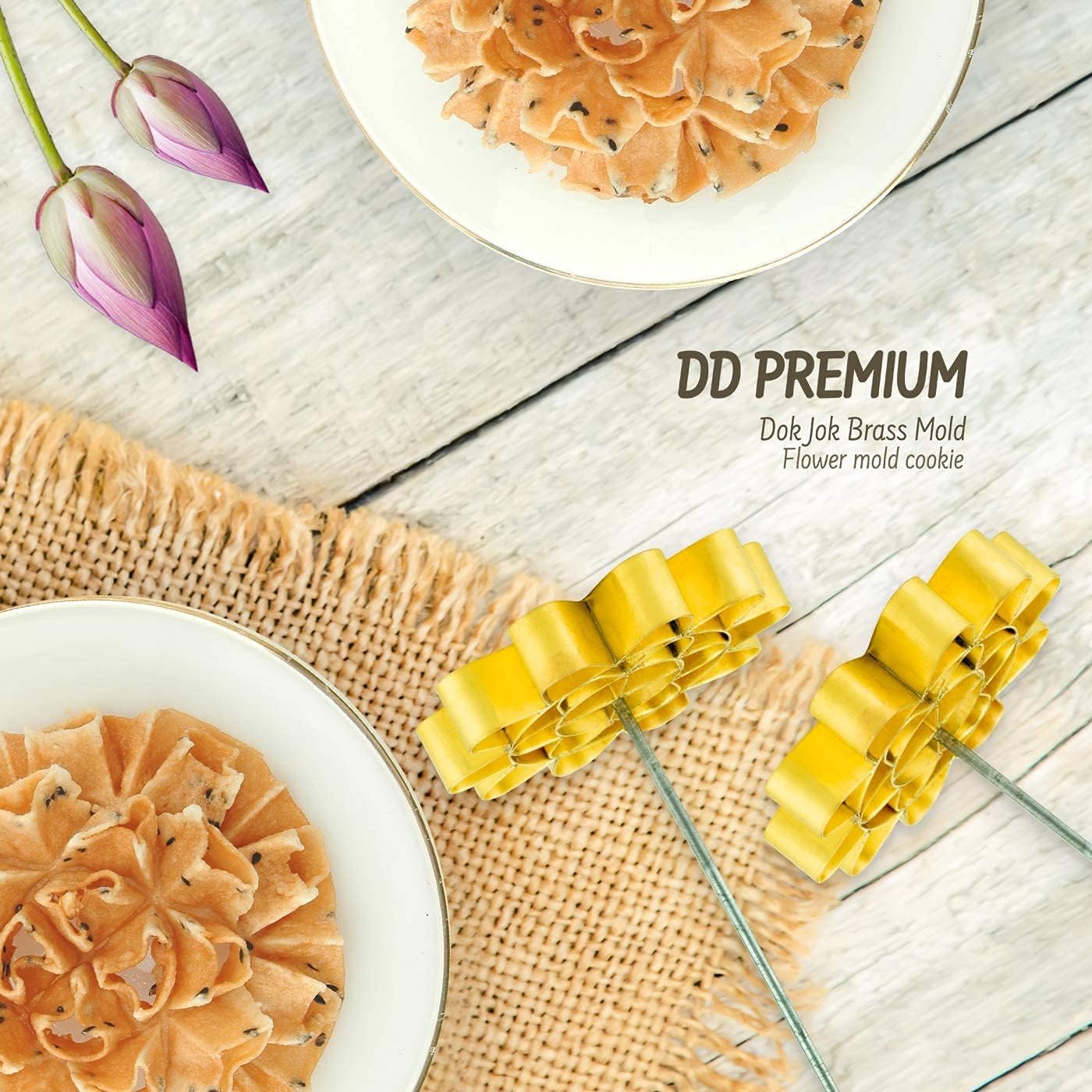 DDPremium Dok Jok Brass Mold Thai Dessert Maker
