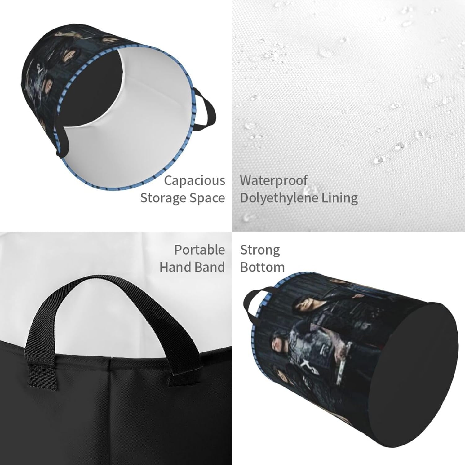 YGFDYH F-alling In Reverse Laundry Basket with Handles